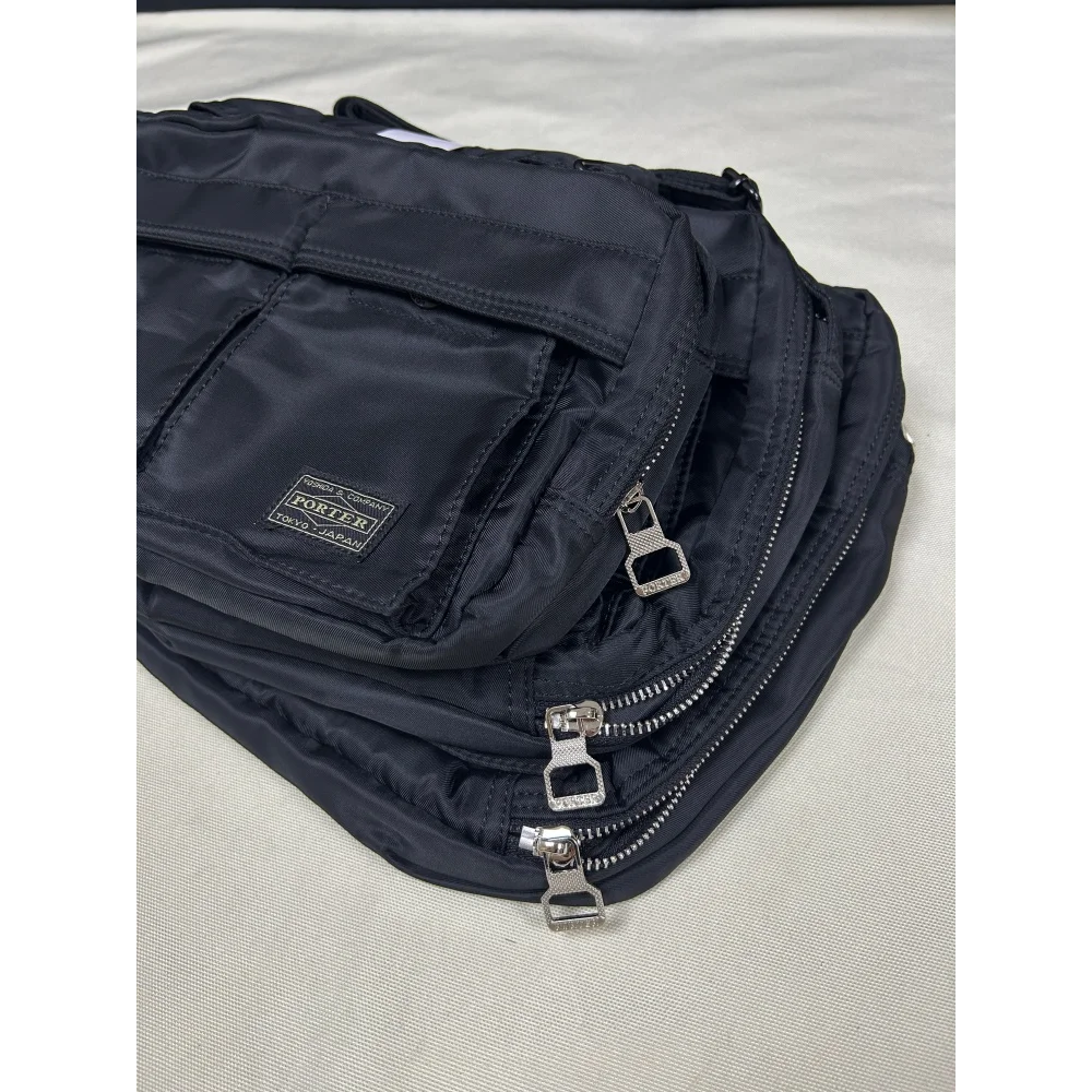 Porter Vintage Men Crossbody Shoulder Messenger Bag Lightweight Adjustable Strap Handbag Business Commuter Daily Travel Office