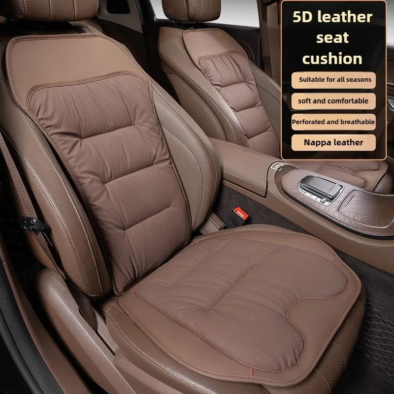 

Soft Nappa Leather Car Seat Covers Universal Car Seat Cushions Full Set Seats Accessories Anti Slip Car Seat Protectors Full Set