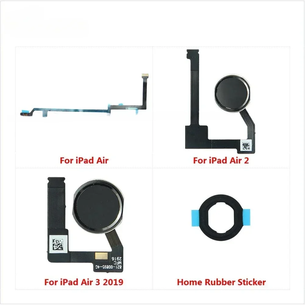 Home Button Touch ID Fingerprint Connector Sensor Menu Button Connection Flex Cable Ribbon for IPad Air 1 2 3 2019