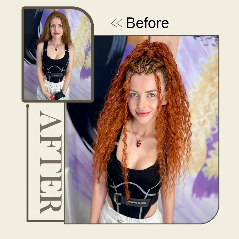 Ariel Curl 30 Inches Water Wave Twist Crochet Hair Extensions Synthetic Crochet Braids Ombre Red Pink Afro Curls Braiding Hair