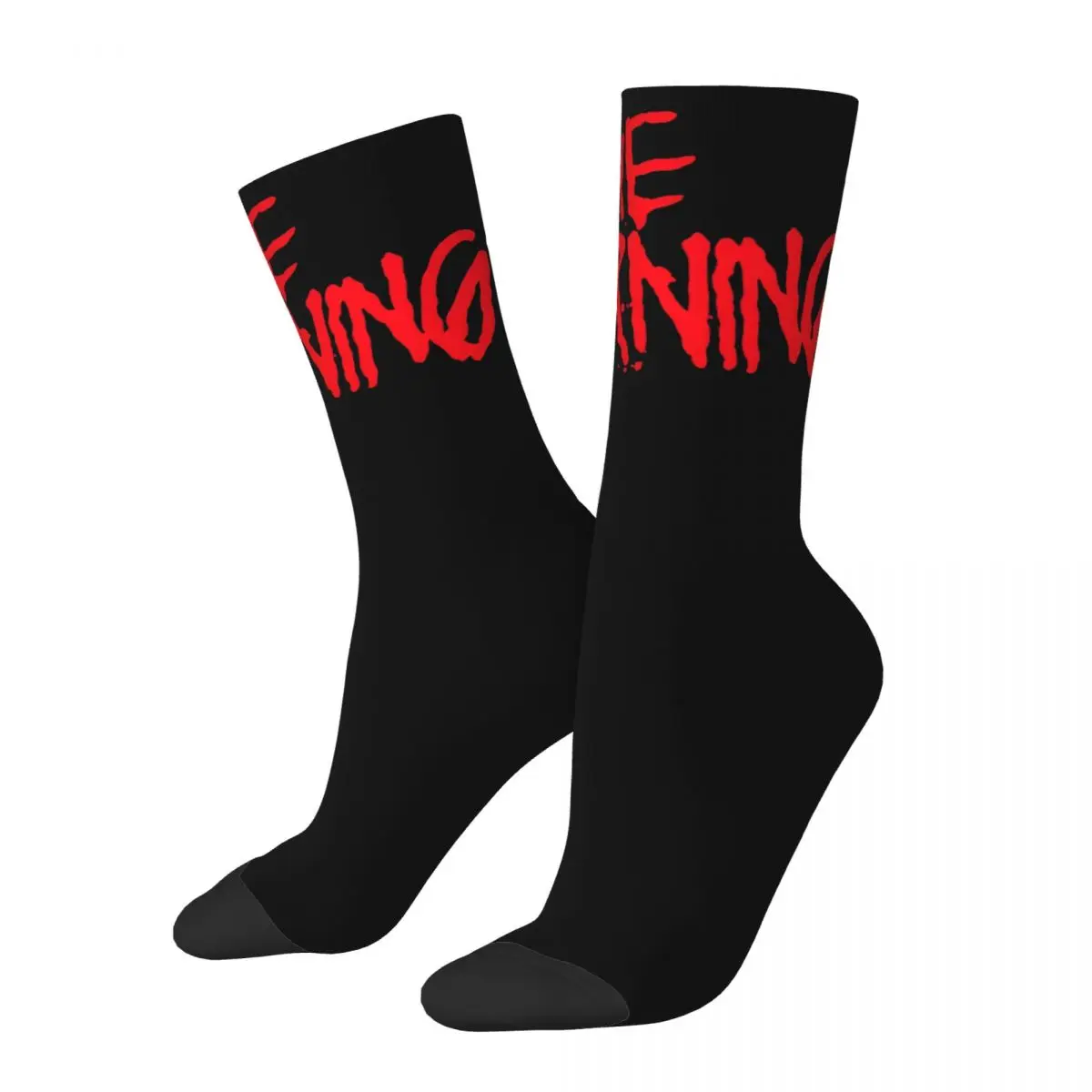 

The Warning Band Logo Accessories Crew Socks Cozy 2024 Tour Europe Skateboard Middle Tube Stockings Cute for Men's Present