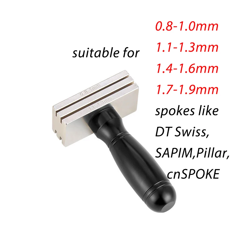 Toopre Rennrad Speichenschlüssel für Flachspeichen, Naben- und Felgen-Einstellwerkzeug 0.8-1.0mm/1.1-1.3mm/1.4-1.6mm/1.7-1.9mm