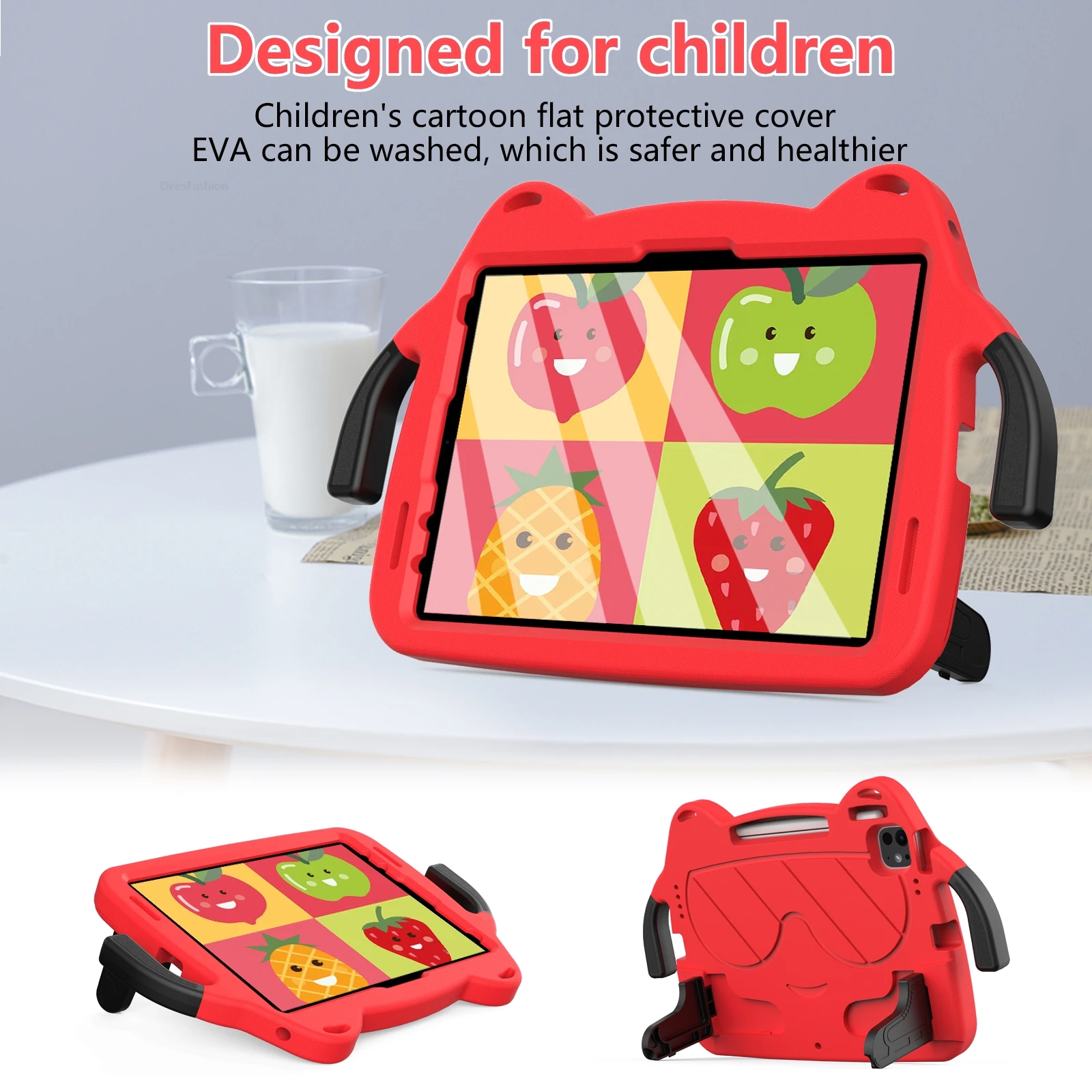 EVA Kids Safe Case For Samsung A11 Plus A9 Plus S6 10.5 Tab A8 A7 A A7 Lite A 8 Tab A11 A9 X110N Handle Stand Tablet Cover Case