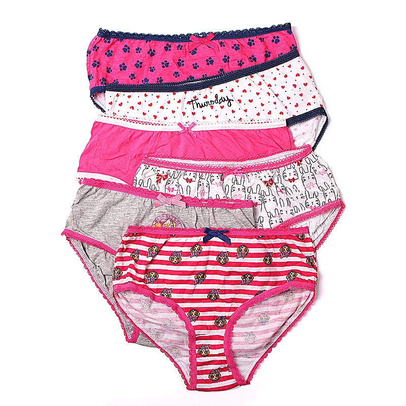 Teen Girl Cotton Briefs Big Size Panties Lady Healthy Breathable Underpants Waist 26-40cm Female Soft Underwear 4pcs/Lot