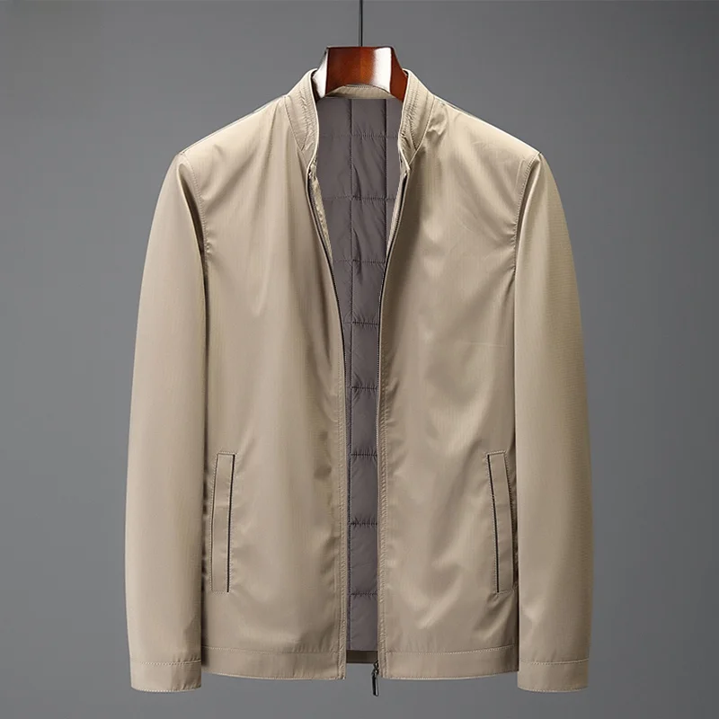 

Paul Men's Faion Casual Midlife Cotton Jaet Spring New Sle Color Stand Collar Men Outerwear Polyester Fiber