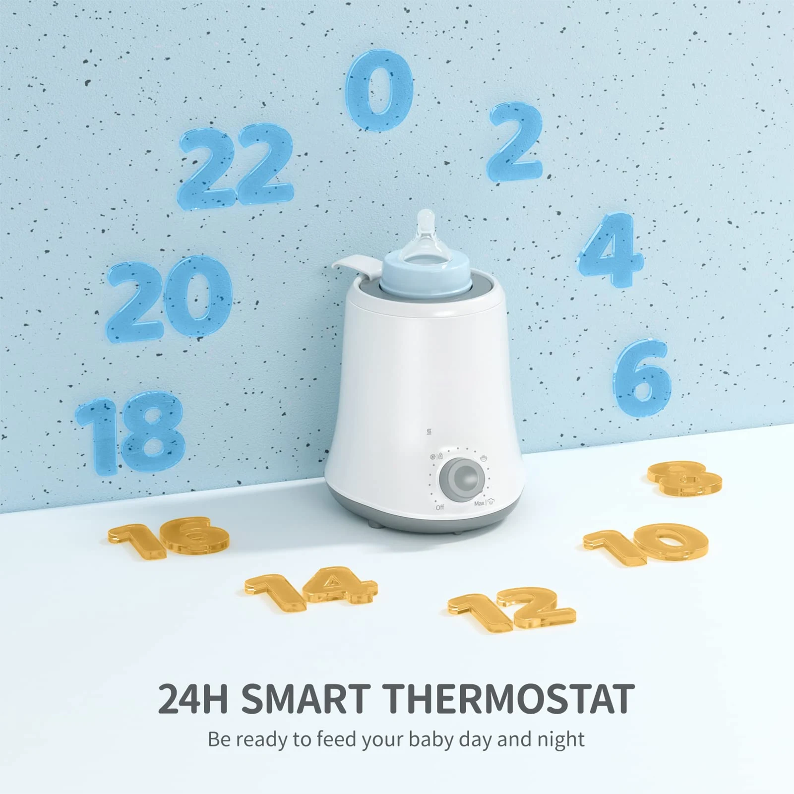 Podgrzewacz do mleka Kisdream, wielofunkcyjny podgrzewacz do butelek dla niemowląt, szybkie nagrzewanie, automatyczne wyłączanie, materiały spożywcze PP i stal nierdzewna, wtyczka US.