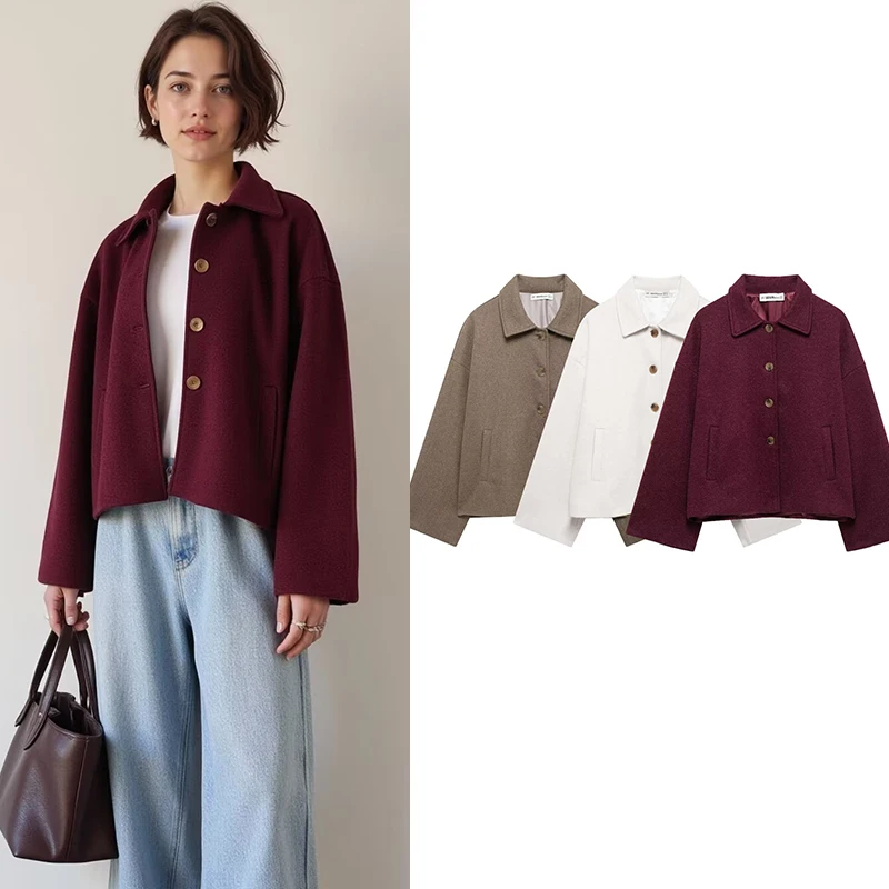 

New Jackets Women's 2025 Autumn Coats Fashion Loose Long Sleeve Elegant Women's Coats Street Chic Youth Outerwear Coats