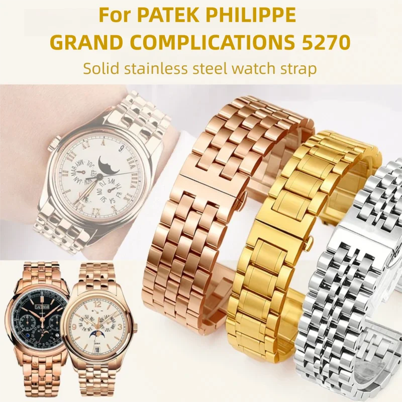 Patek Philippe Watch Calatrava - High-quality metal watch strap for PATEK