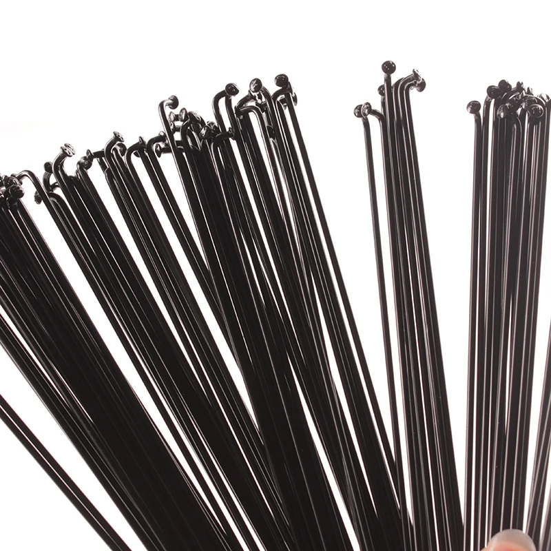 18 PCS Mountain/Road Bike steel 14G/14K Spokes Black Colour High strength Bicycle spokes 76-128MM