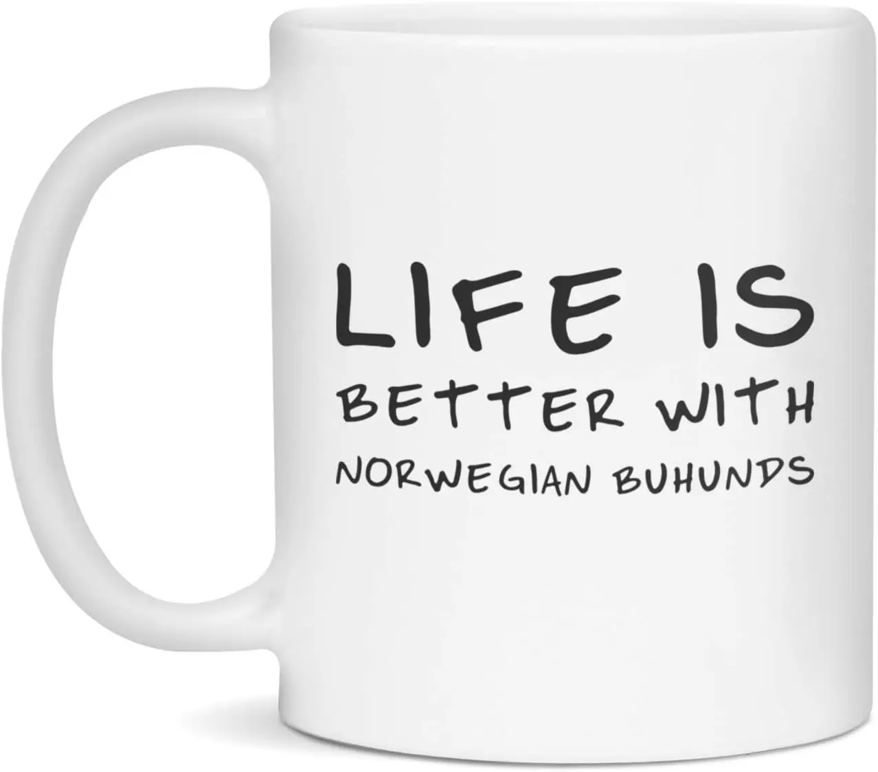 Norwegian Buhunds Life Is Better With Dogs Coffee Mug, 11-Ounce White