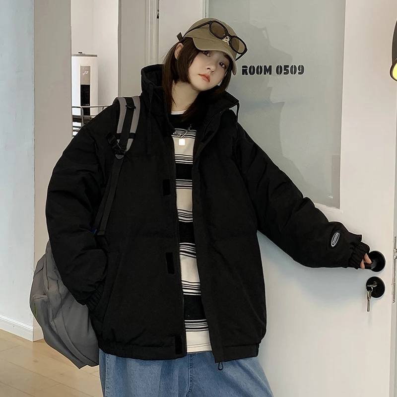

Модная городская утепленная пуховая куртка 2025 года с воротником-стойкой для мужчин и женщин, уличная одежда, пальто