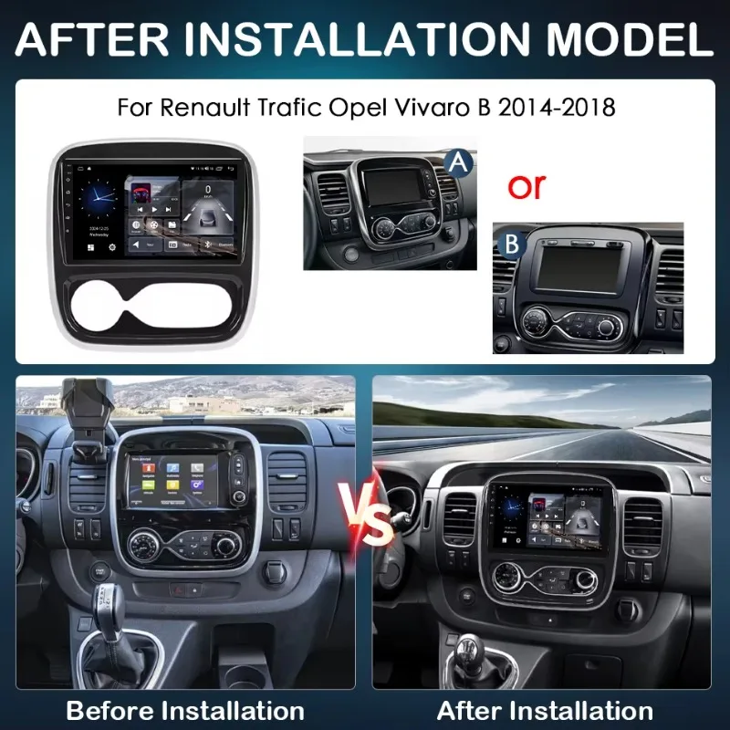 Android15 Car Radio Wireless Carplay GPS Navigation For Renault Trafic Opel Vivaro B 2014 2015- 2018 Autoradio Multimedia Video