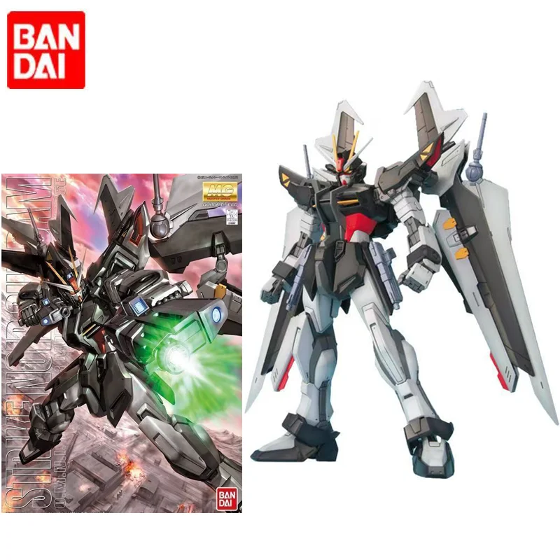 

Набор для сборки модели Gundam Bandai MG Strike Noir Gunpla, сборная модель аниме-робота-истребителя, игрушка-украшение, подарок на день рождения