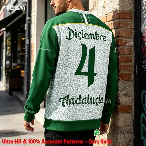 TESM Men Crew Neck Sweatshirt Andalucia 3D Print Pullover Long Sleeve Casual Sport Sweatshirts Unisex Streetwear Tops