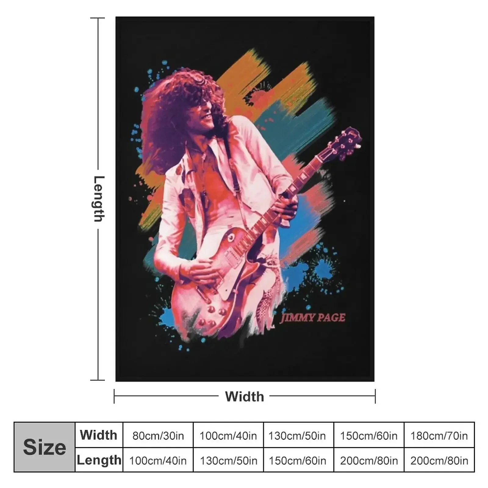 Jimmy Page on stage Classic T-Shirt Throw Blanket