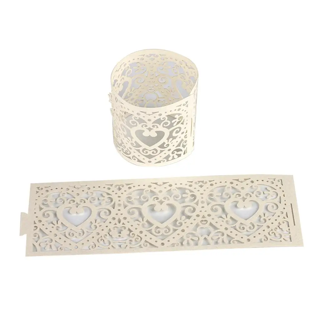 

50 Pcs C Wrappers Cases Tealight Decorative Paper Floral Design Easy Assemble Party Wedding Birthday Christmas