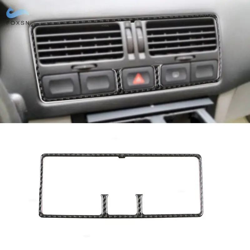 

Для VW Golf 4 Jetta Bora MK4 R32 GTI 1999-2004 Автомобильная консоль из углеродного волокна, центральная накладка на вентиляционное отверстие для кондиционера, защитная крышка