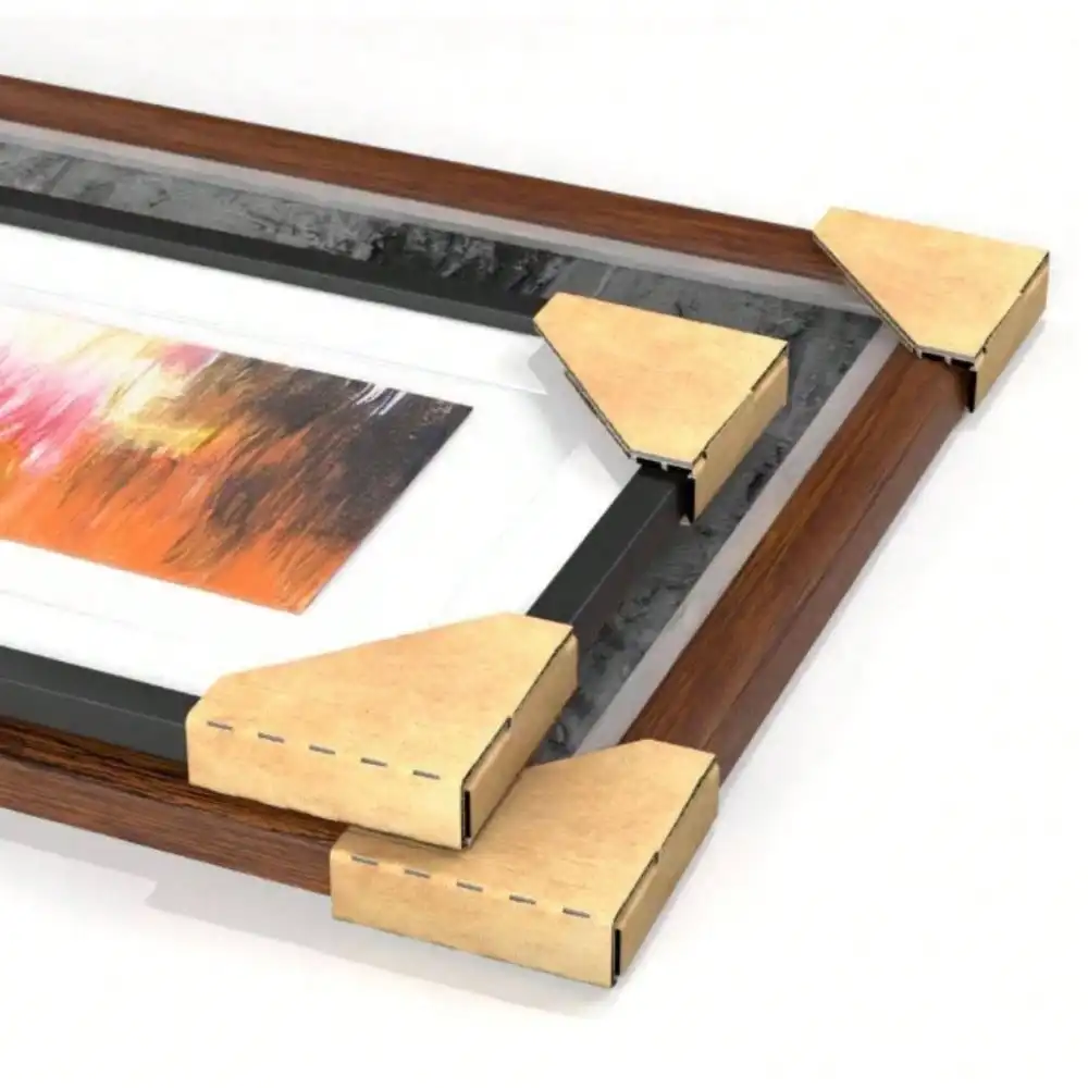 

4" x 4" Kraft Corrugated Corners, Cardboard Packing Corner, Packaging Edge Protector, Cardboard Shipping Corners