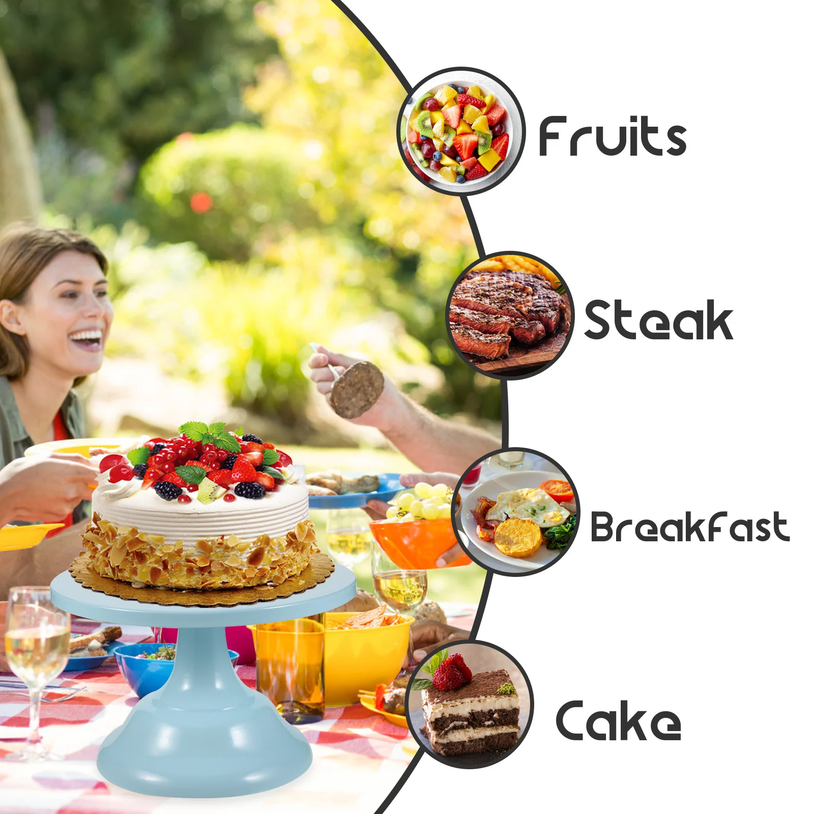 

12 Inch Cake Stand Metal Decorative Cake Display Stand Wedding Dessert Table Holder Elegant Durable Pastry Serving Display