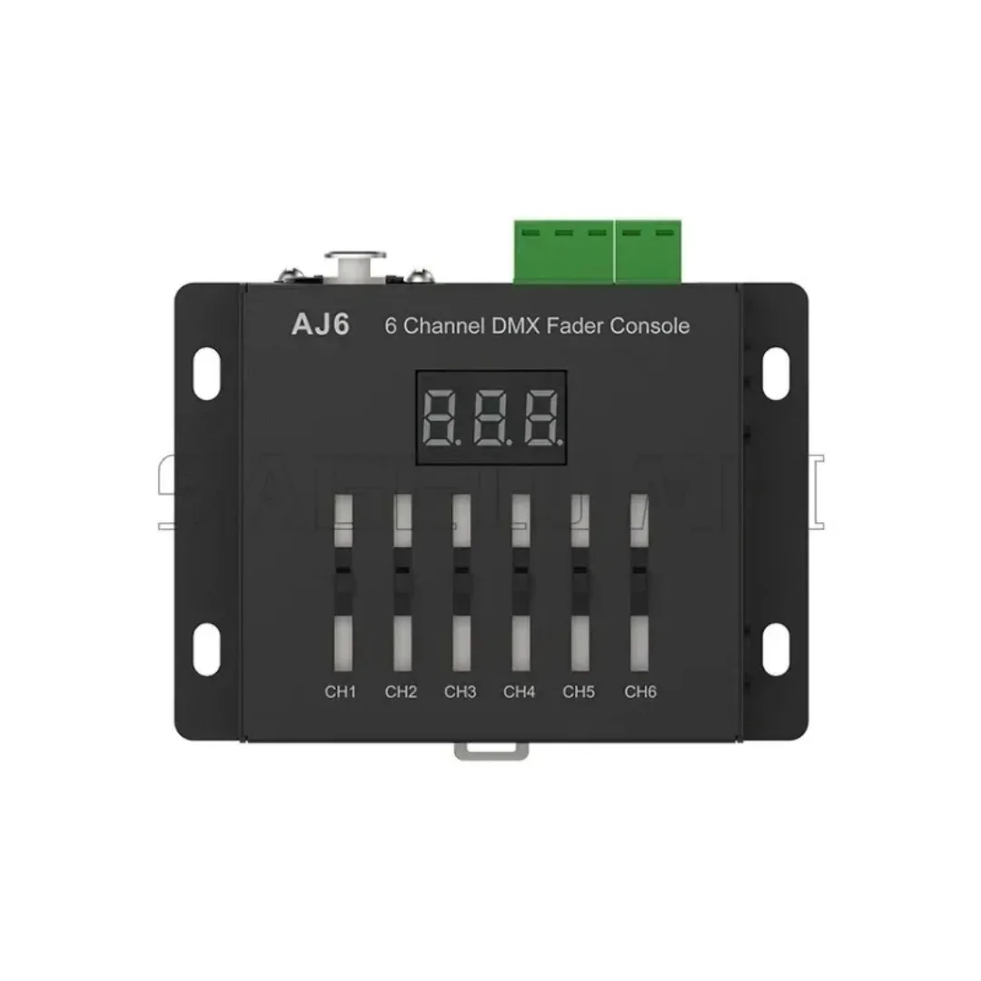 AJ6 Skydance 5-24VDC or 3xAAA Battery Controller Wiring Dip-Switch For Lights 6 Channel DMX Sliding Fader Console Master DMX512 - view 4