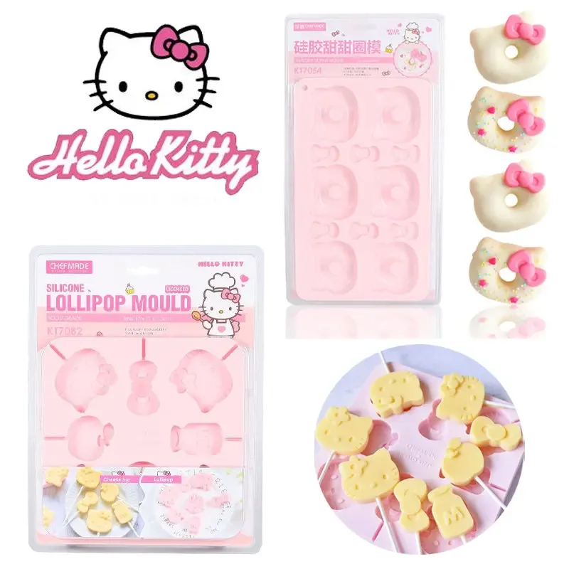 Hello Kitty 3D Cartoon Biscuit Mold Cookie Mold Press DIY Baking Accessories Cookie Cutter Set Custom Cookie Cutter Silica Gel