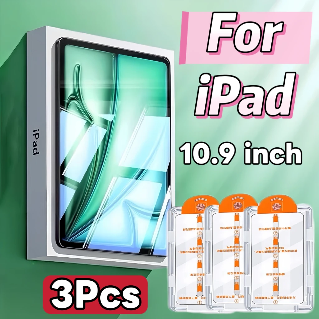 

3-Pack High-Definition Tempered Glass Screen Protector for iPad 10/11 (10.9-inch)