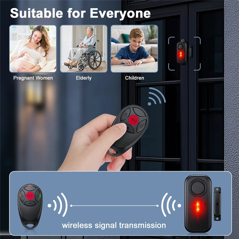 

A37T-Защита от мусора с беспроводным магнитным датчиком сигнализации для дверей и окон, водонепроницаемая наружная домашняя безопасность