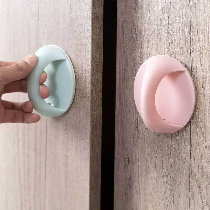 Plastic No punching mobile door handle, drawer, window push-pull handle, nail-free self-adhesive shoe cabinet, wardrobe handle