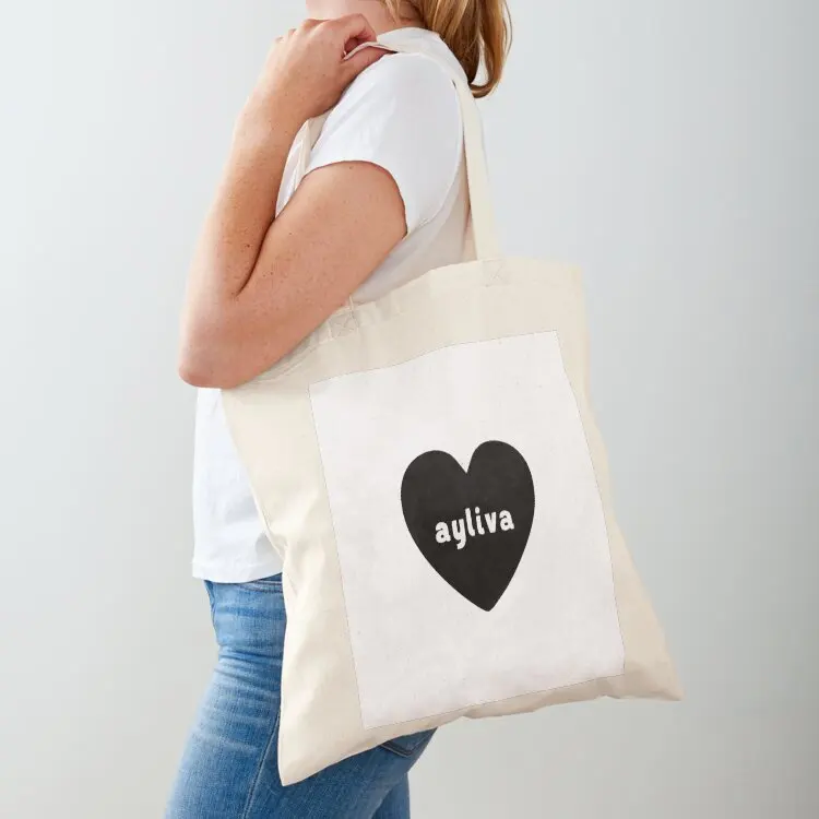 

ayliva black heart Tote Bag reusable grocery bags tote bag custom Cloth bags custom canvas bag