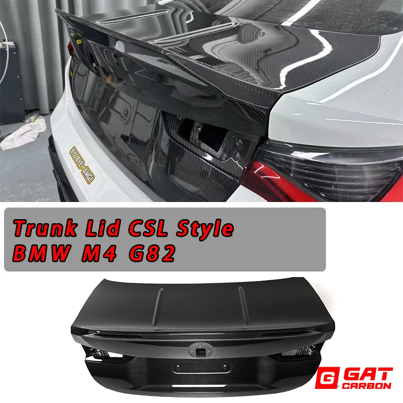

Dry Carbon Fiber CSL Style Trunk lid Cover For BMW G82M4 2021+ Car Replacement Rear trunk lid High Quality