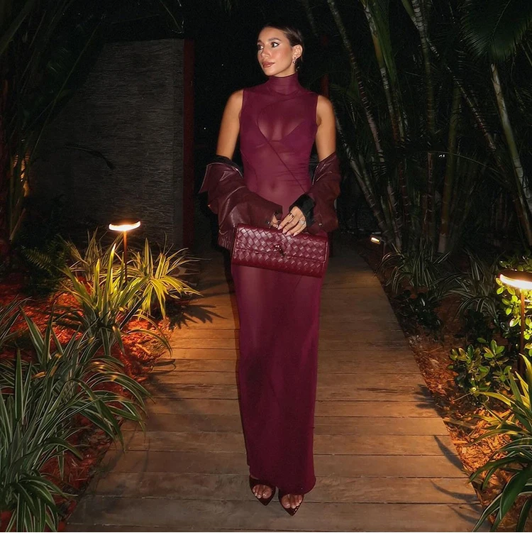 Figurbetonte Kleider Lila Frau Gothic Punk Rock Dunkel Einzigartig Rosa Geschnallt Asymmetrisch Wochenendärmel Leder Quadratischer Ausschnitt Nieten