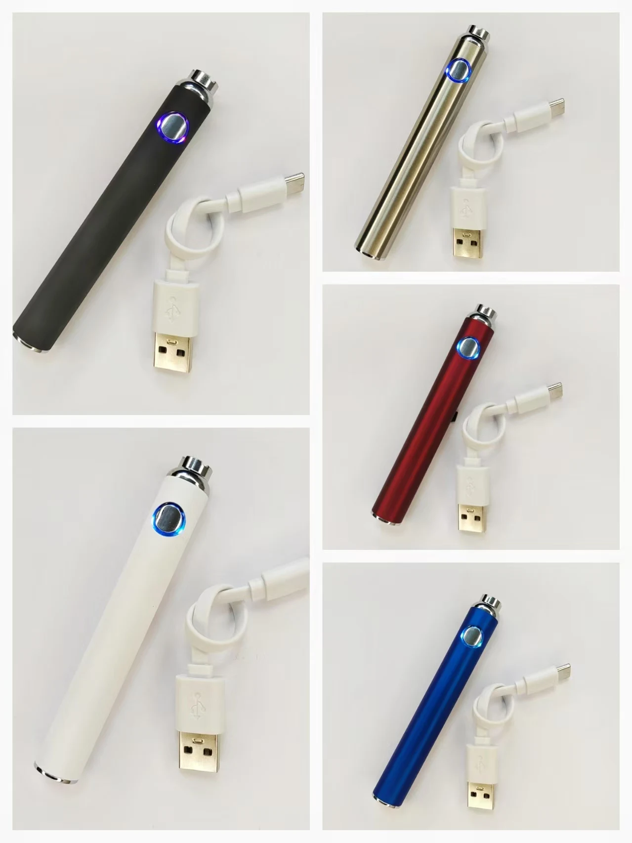 1-10 pcs, Type-C Bottom Charging, Soldering Iron, 650mAh, 510 Thread Battery, DIY Hot Knife, Heating Repair Cutting Tool