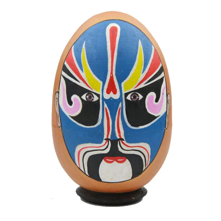 

Matryoshka doll, creative matryoshka doll, children's toy, egg shape, Peking Opera mask, pattern, hand-drawn, egg 5 layers
