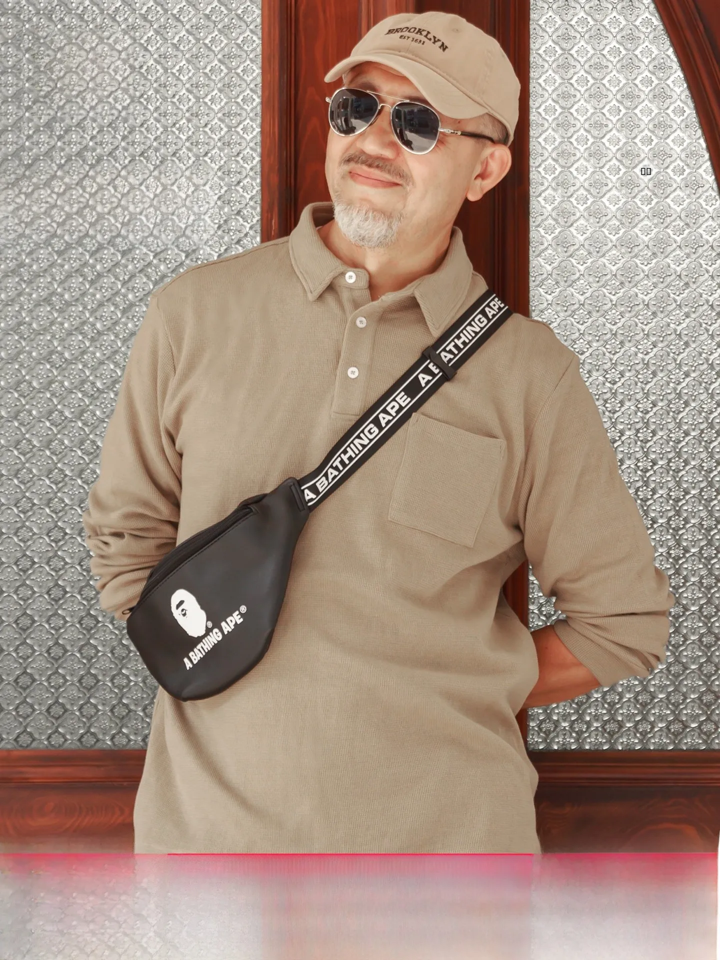 

Свободная футболка с длинным рукавом для мужчин среднего и старшего возраста, осенняя модная городская модель, дышащая, впитывающая пот, мягкая и удобная.