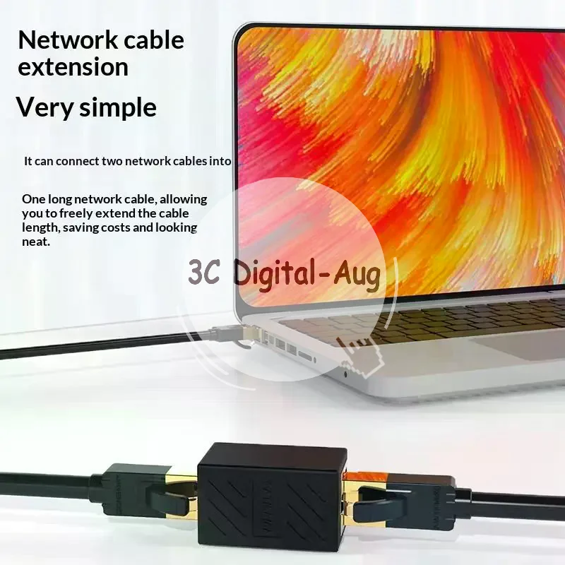 RJ45 LAN Coupler 5 Pack Ethernet Cable Connector Adapter Work with Cat7 Cat6 Cat5e for Smart Home Network Setup