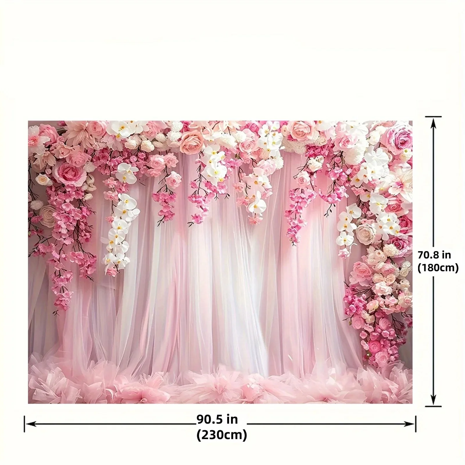 Hochzeitsblumen-Vorhang-Hintergrund für Brautparty, Verlobungszeremonie, Party, Fotografie-Hintergrund, Wanddekoration, Fotostudio-Requisiten – Detail 6