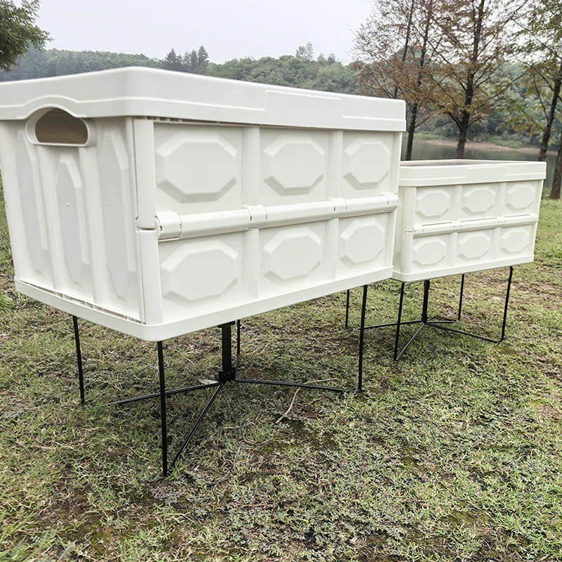 1 قطعة التخييم في الهواء الطلق للطي خفيفة الوزن صندوق تبريد رف حامل الحديد حاوية علب باردة حامل التخييم العرض #4