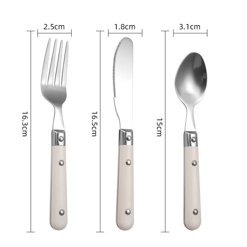 3pcs/set Portable Blockware Set for Children Cartoons Western Cutlery 304 Stainless Steel Knife Fork Spoon Dinner Tableware