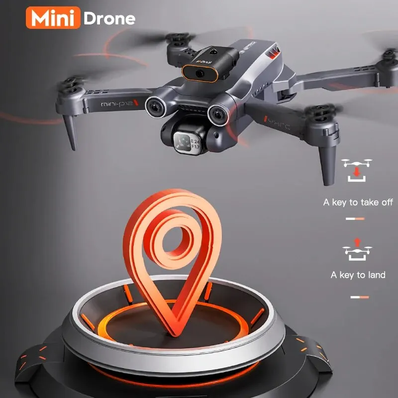 P12 Dual Camera Aerial Photography, Posicionamento de Fluxo Óptico, Veículo Aéreo Não Tripulado Dobrável, Aeronave de Controle Remoto, Toy Gift