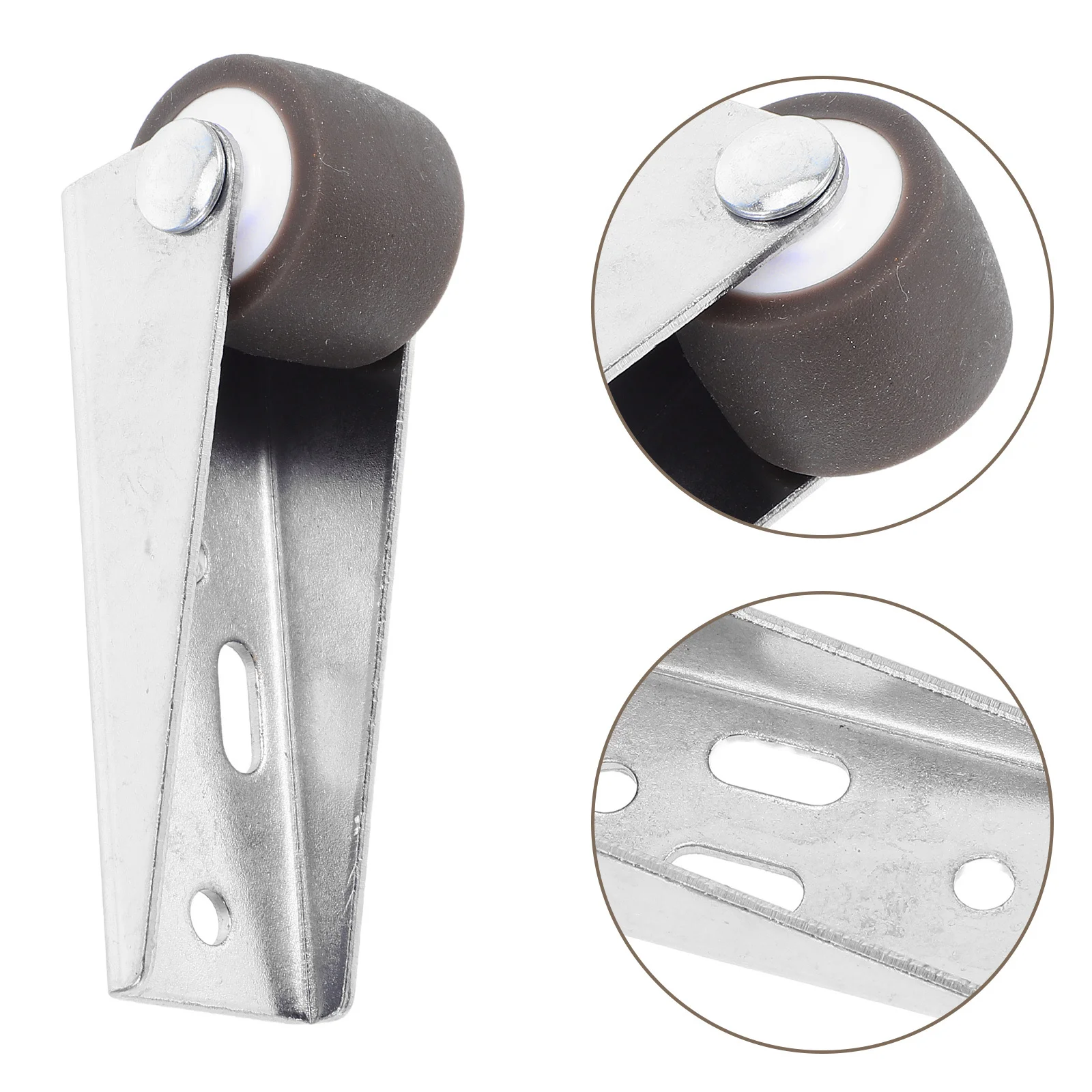 

4pcs Door Bottom Support Wheel 0.8 Inch Rubber Mute Casters For Sliding Wardrobe Barn Cabinet Doors Anti-Droop Side Mounted