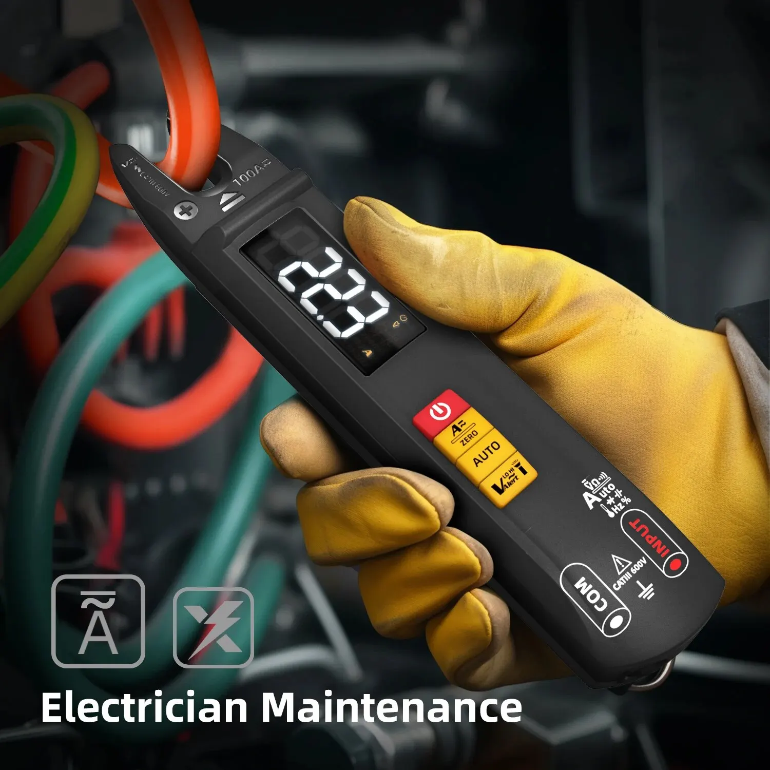 Pliers T-RMS Current OpenJaw Auto Electrical Tester NEW Digital Clamp Meter Multimeter Fork DC AC Professional 100A Ammeter