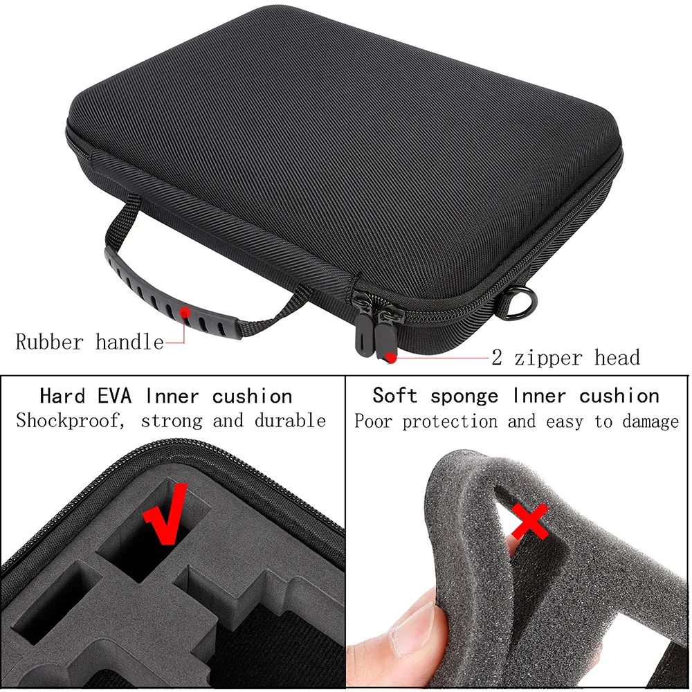 Carrying Case for DJI Action 4 5 Pro Camera Bag Hard Shell w Shoulder Strap EVA Shoulder Bag DJI Action 4 Accessory Storage Case