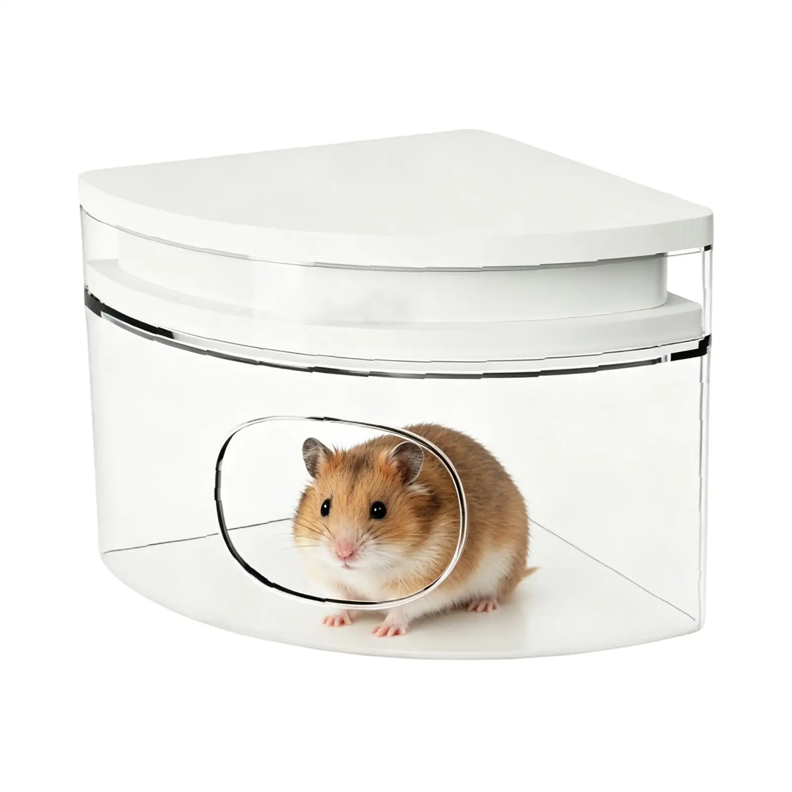 

Hamster House Anti-Stuck Animal Cooling Habitat Hamster Shelter for Summer Home Indoors Gerbils Chinchilla Golden Silk Bear Mice