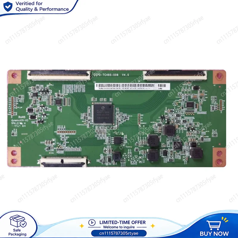 Original CCPD-TC495-008 V4.0 Logic Board for CC500PV5D PV7D 4K TV Screen Replacement Mainboard Control Board