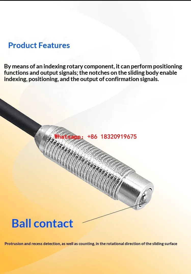 CNC CSM8RB h-precision sensor detects product bumps, indexing rotating bodies, grooves, cuts, counting, film thickness, etc.