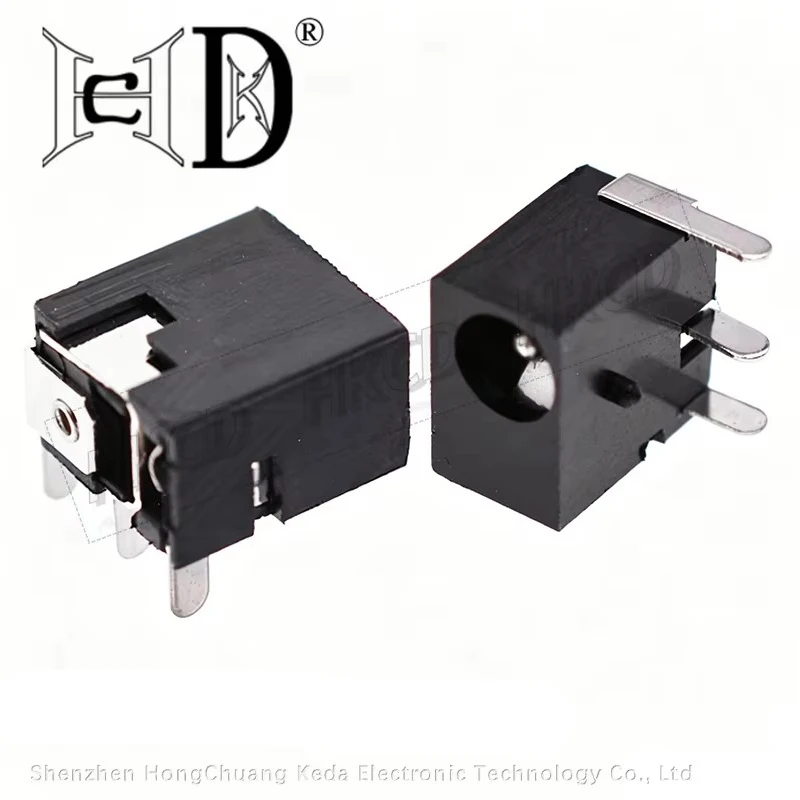 10Pcs DC-006 DC Power Jack Socket 3.5x1.3mm 3 Pin Vertical DIP Through Hole PCB Mount Female Power Supply Connector