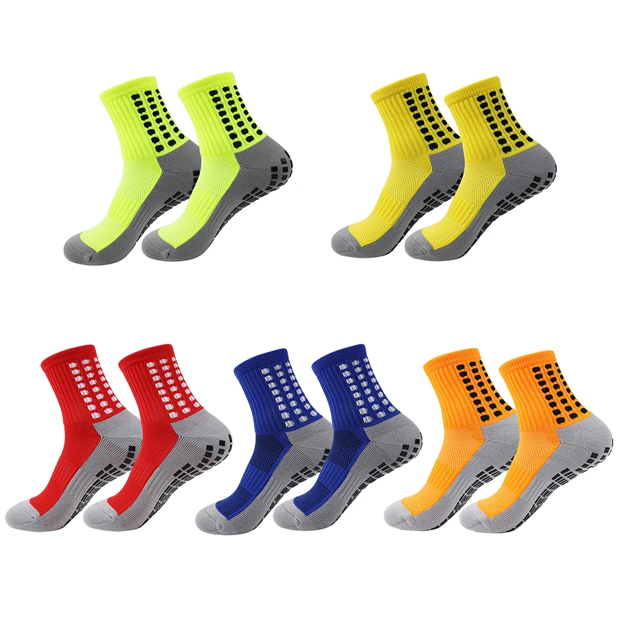 5 Pairs New ANTI SLIP Football Socks Men Women Sports Socks Non-slip Silicone Bottom Soccer Outdoor Sport Socks