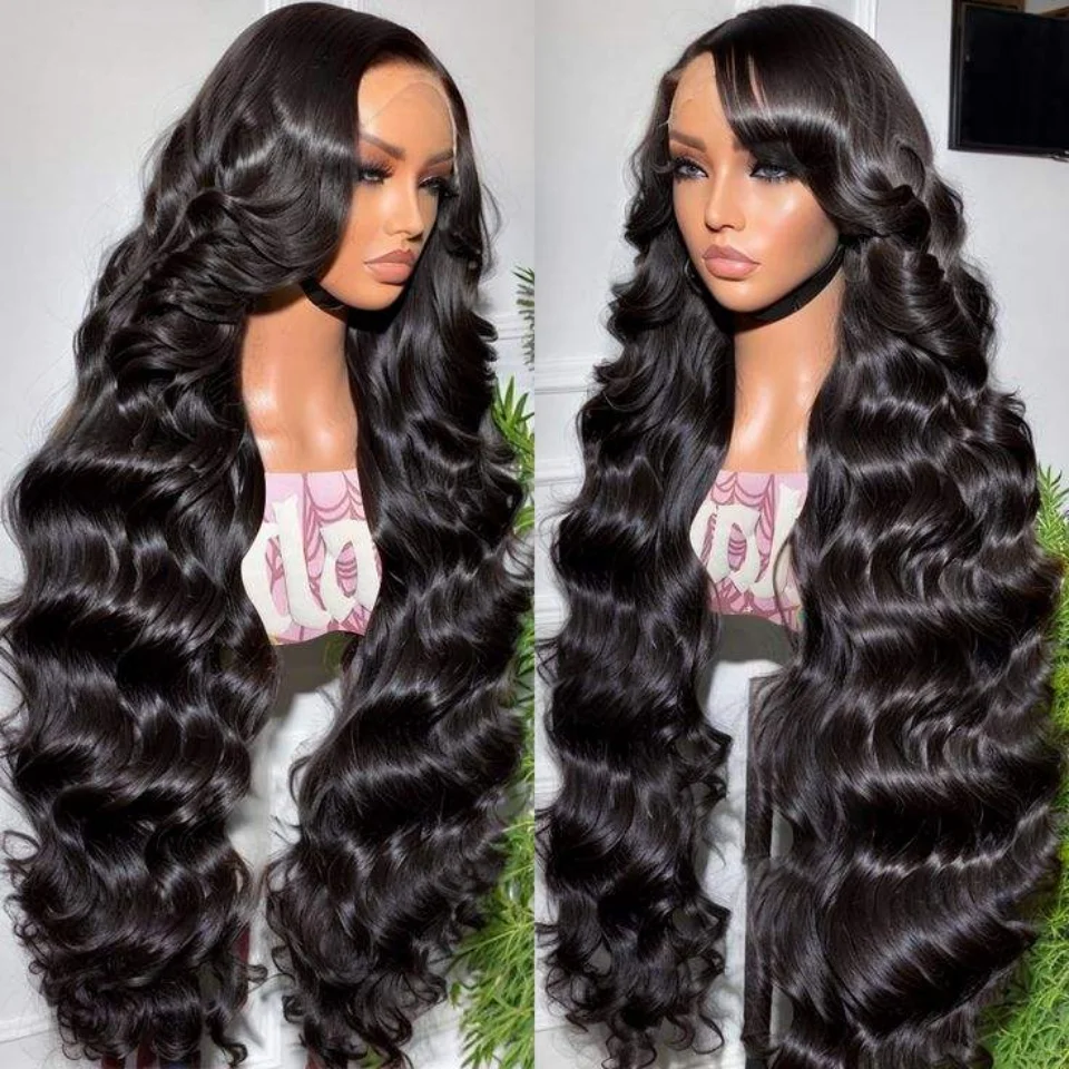 

Парик из натуральных волос 13x4 Body Wave с кружевной передней частью, плотность 180, предварительно выщипанный, 13x6 HD прозрачный кружевной фронтальный парик из натуральных волос для женщин