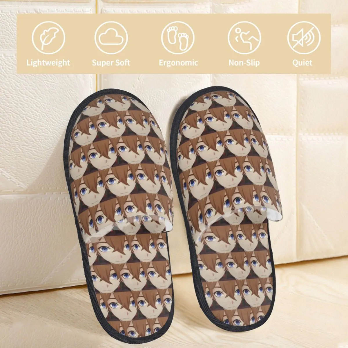 Genshin Impact Childe Tartaglia Men Women Furry slippers Cosy special Home slippers pantoufle homme