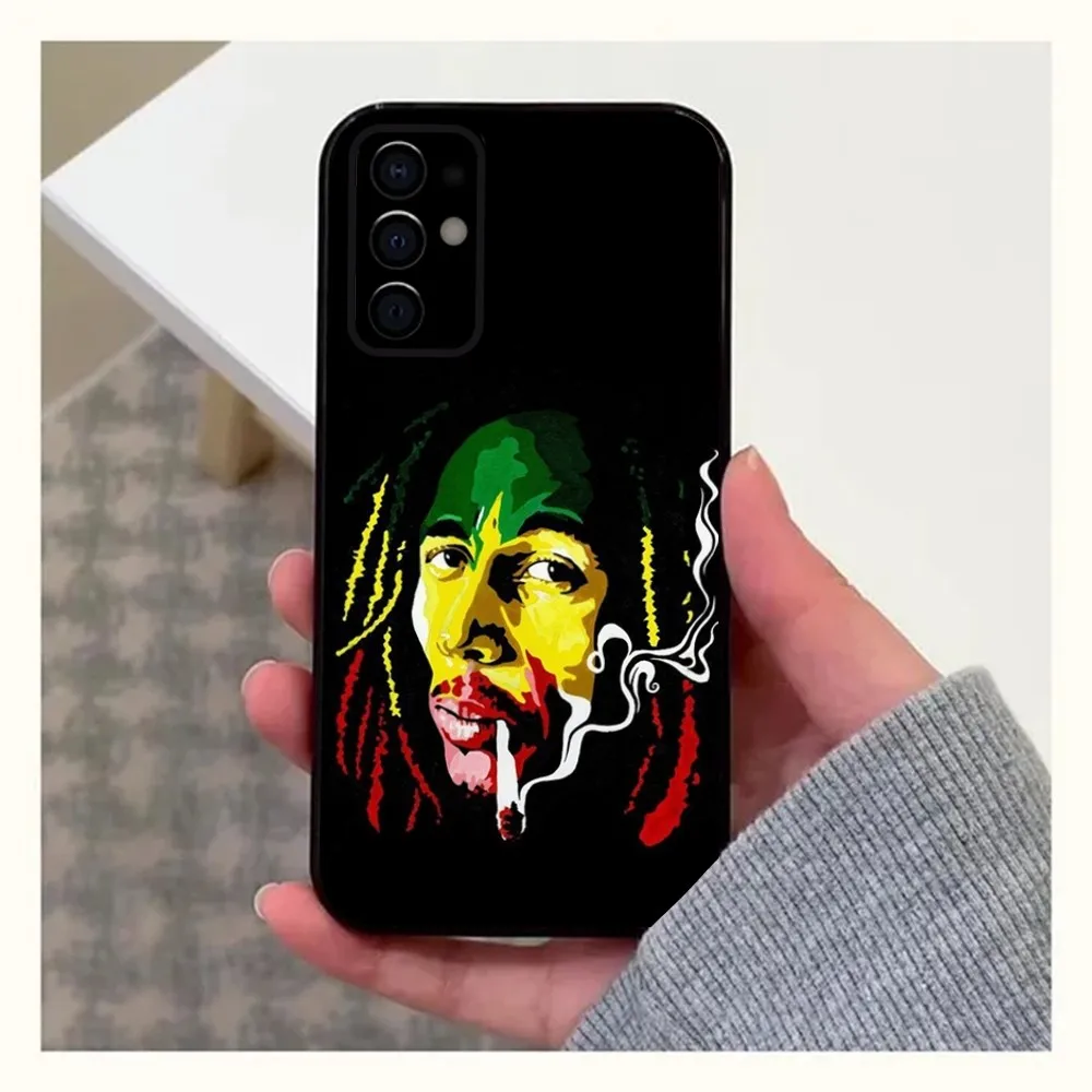 Bob Marley Rasta Lion Phone Case For Samsung S24,S21,S22,S23,S30,Ultra,S20,Plus,Fe,Lite,Note,10,9,5G Black Soft Cover